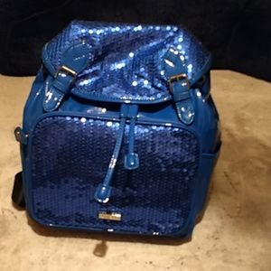 Auth NWOT Nine & Co blue backpack w sequence